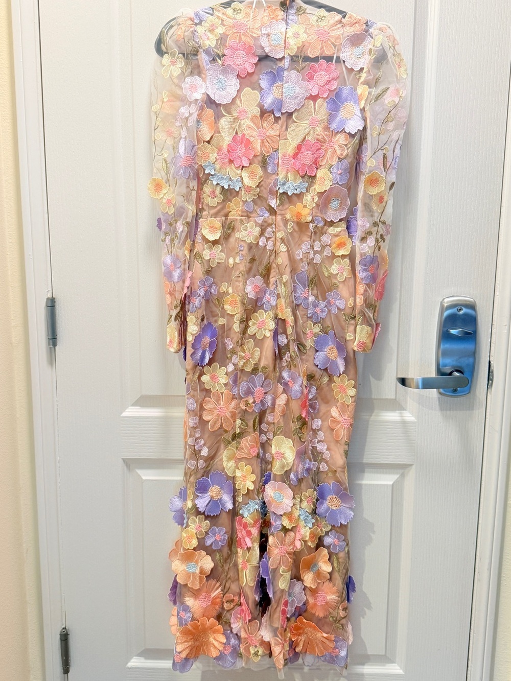 ELLIATT Shannon 3D Floral Midi Dress In Purple Wedding Dress size XS NWT - Picture 4 of 6